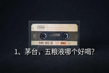 1、茅臺，五糧液哪個好喝？