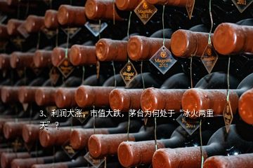 3、利潤大漲，市值大跌，茅臺為何處于“冰火兩重天”？