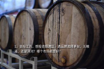 1、坐標江蘇，想投資煙酒店，酒品牌選擇茅臺、五糧液、還是洋河？哪個市場前景好？