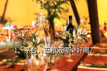 1、茅臺(tái)，五糧液哪個(gè)好喝？