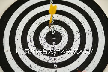 1、貴州茅臺為什么突然大跌？