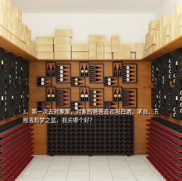 3、第一次去對象家，對象的爸爸喜歡喝白酒，茅臺、五糧液和夢之藍，我買哪個好？