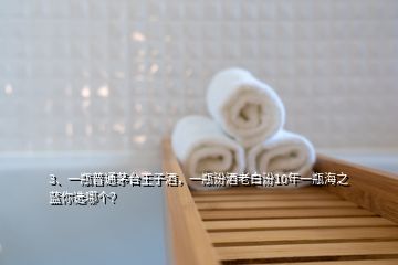 3、一瓶普通茅臺王子酒，一瓶汾酒老白汾10年一瓶海之藍你選哪個？
