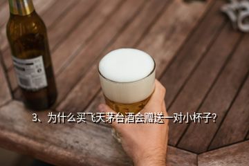 3、為什么買飛天茅臺酒會贈送一對小杯子？