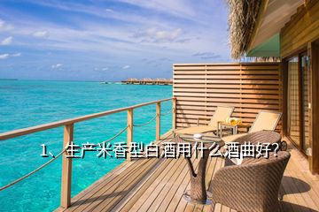 1、生產米香型白酒用什么酒曲好？