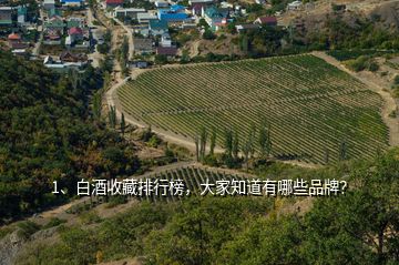 1、白酒收藏排行榜，大家知道有哪些品牌？