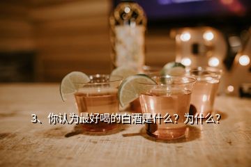 3、你認為最好喝的白酒是什么？為什么？
