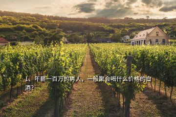 1、年薪一百萬的男人，一般聚會喝什么價格的白酒？