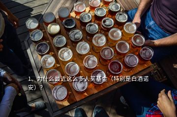 1、為什么最近這么多人買基金（特別是白酒諾安）？