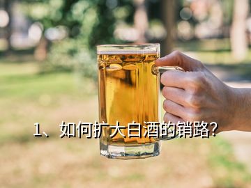 1、如何擴大白酒的銷路？
