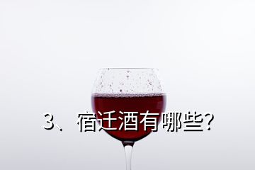 3、宿遷酒有哪些？