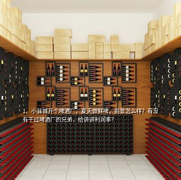 1、小縣城開個啤酒廠，夏天做鮮啤，前景怎么樣？有沒有干過啤酒廠的兄弟，給講講利潤率？