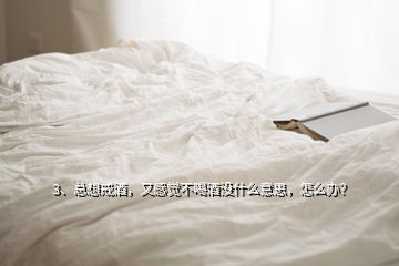 3、總想戒酒，又感覺不喝酒沒什么意思，怎么辦？