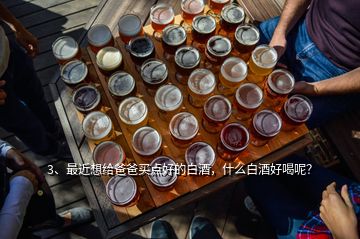 3、最近想給爸爸買點好的白酒，什么白酒好喝呢？
