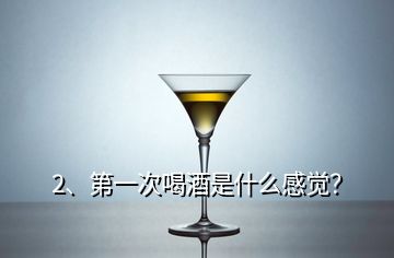 2、第一次喝酒是什么感覺？