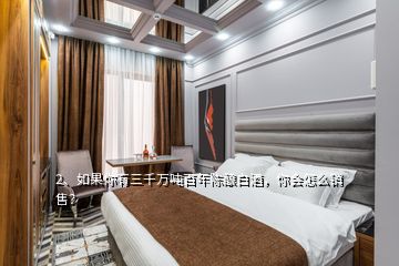 2、如果你有三千萬噸百年陳釀白酒，你會怎么銷售？
