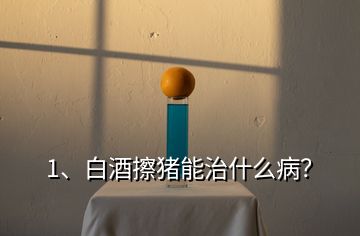1、白酒擦豬能治什么病？