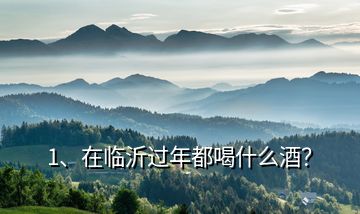 1、在臨沂過年都喝什么酒？