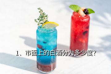 1、市面上的白酒分為多少度？