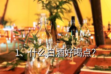 1、什么白酒好喝點？