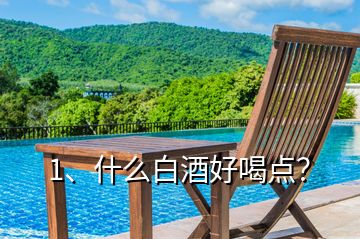 1、什么白酒好喝點(diǎn)？
