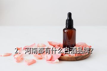 2、河南都有什么白酒品牌？