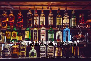 2、河南都出過哪些牌子的啤酒？