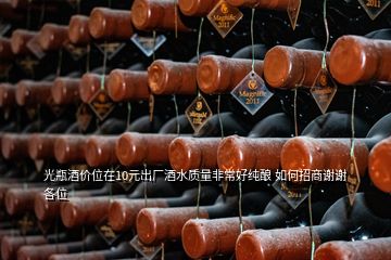 光瓶酒價位在10元出廠酒水質量非常好純釀 如何招商謝謝各位