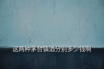 這兩種茅臺鎮酒分別多少錢啊