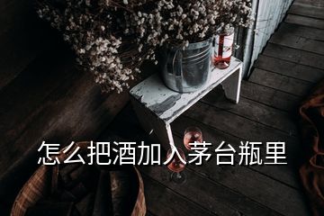怎么把酒加入茅臺(tái)瓶里