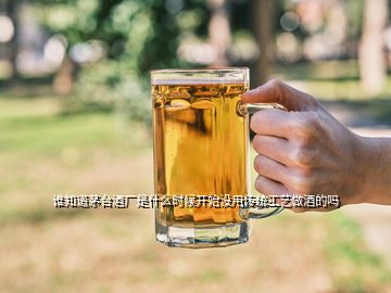 誰知道茅臺酒廠是什么時候開始沒用傳統工藝做酒的嗎