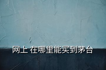 網(wǎng)上 在哪里能買到茅臺(tái)