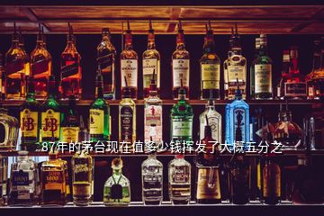 87年的茅臺現在值多少錢揮發了大概五分之一