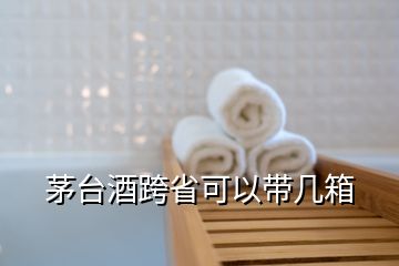 茅臺酒跨省可以帶幾箱