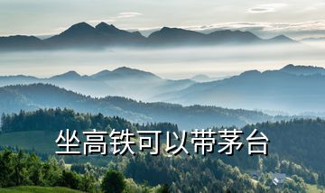 坐高鐵可以帶茅臺