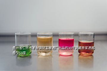 貴州省仁懷市茅臺鎮財富釀酒廠出品的30年洞藏原漿酒醬香型53度