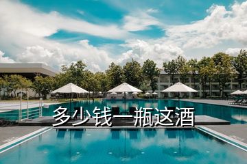 多少錢一瓶這酒