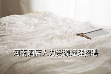 河南酒店人力資源經理招聘