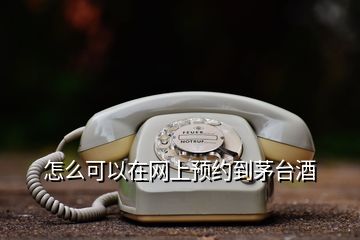 怎么可以在網上預約到茅臺酒