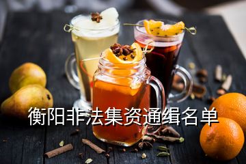 衡陽非法集資通緝名單