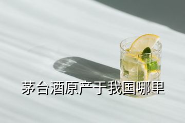 茅臺酒原產于我國哪里