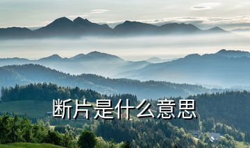 斷片是什么意思