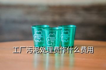 工廠污泥處理費(fèi)作什么費(fèi)用