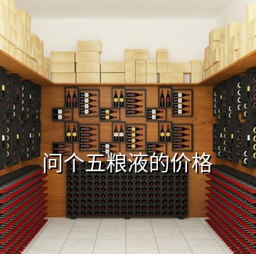 問個(gè)五糧液的價(jià)格