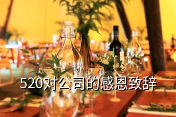 520對公司的感恩致辭