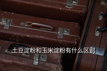 土豆淀粉和玉米淀粉有什么區別