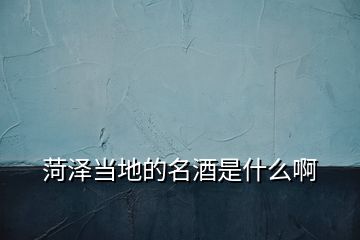 菏澤當地的名酒是什么啊
