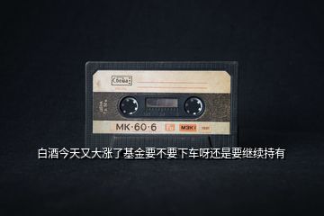 白酒今天又大漲了基金要不要下車呀還是要繼續持有