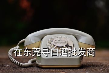 在東莞尋白酒批發商
