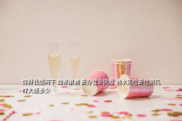 你好我想問下 自家釀酒 要辦營業執照 酒水質檢要檢測幾樣大概多少